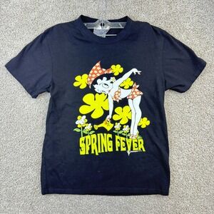 Facevalley Betty Boop Graphic Tee Men Size M Black Spring Fever Short Sleeve